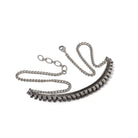 Inspired by the human skeleton the spine necklace drapes naturally across the neckline.