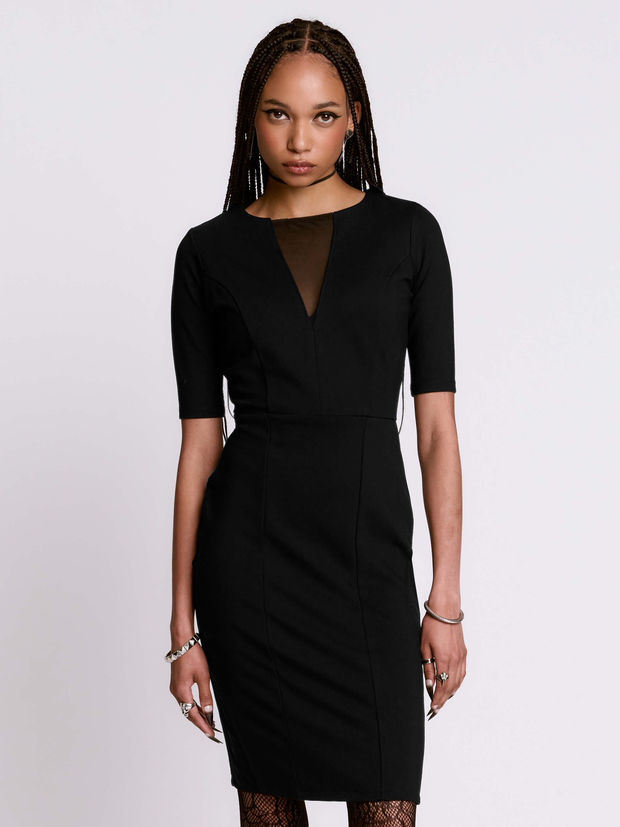 Ponte Wiggle Dress 2XL / Black Ponte Wiggle Dress 2XL / Black