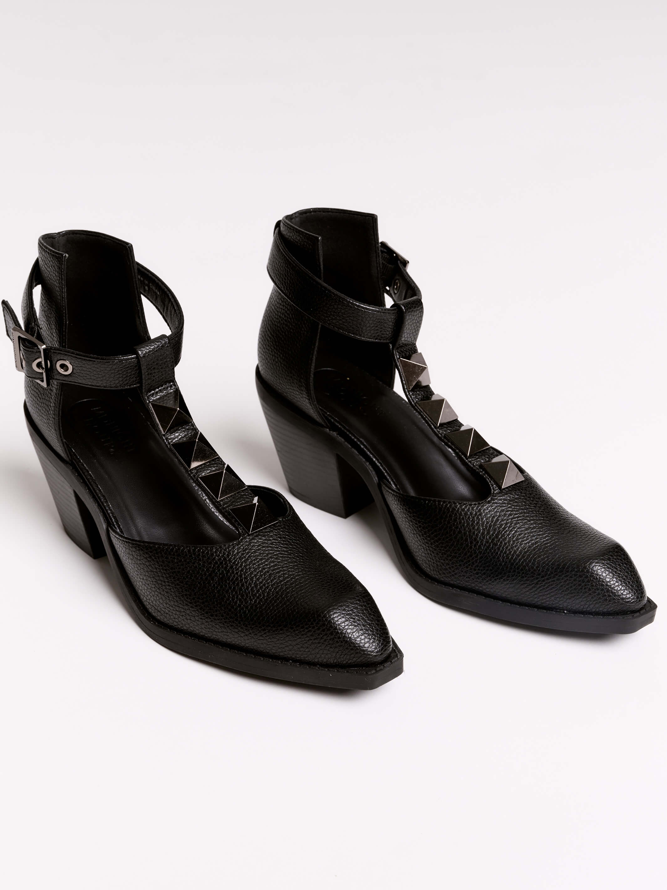 Enchantress Buckle Up Heel by Midnight Hour | Gothic Block Heel
