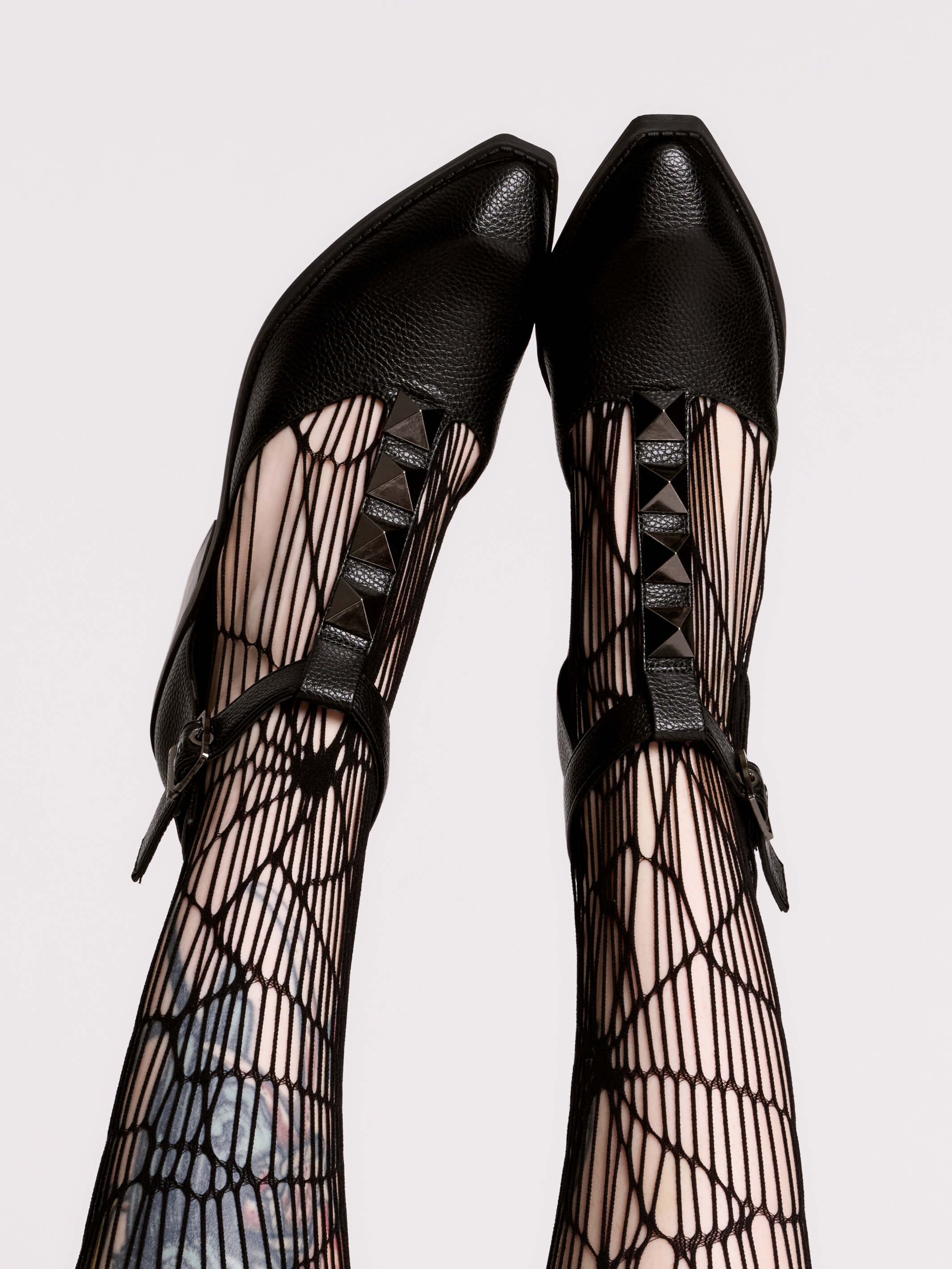 No114.エレガントハイヒール☆ネイルパーツ Enchantress Buckle Up Heel by Midnight Hour | Gothic Block Heel