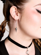 Raven Skull Drop Earrings