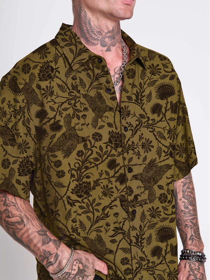 Raven Brocade Shirt
