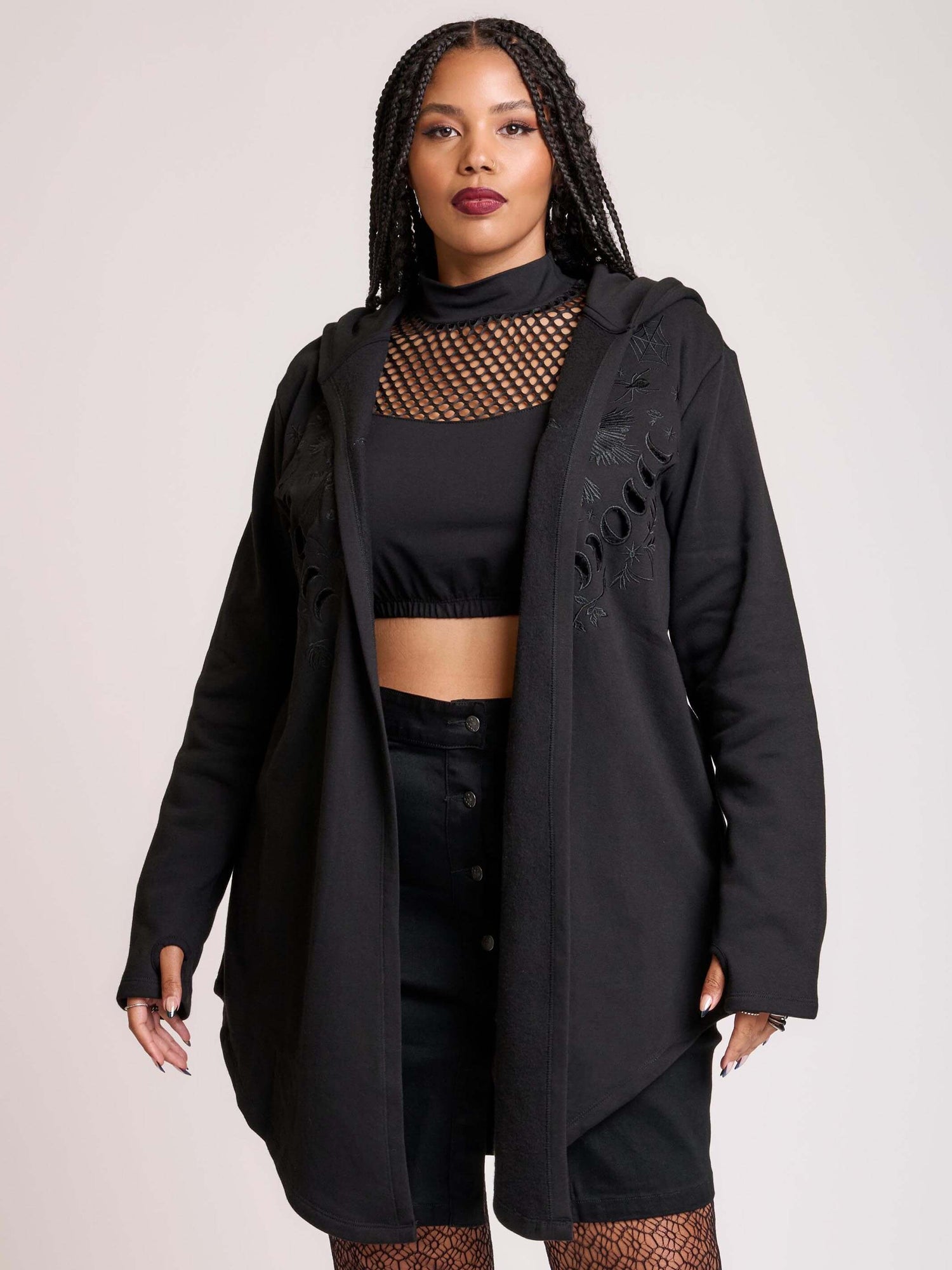 Midnight Rivet Hooded Graphic Tee