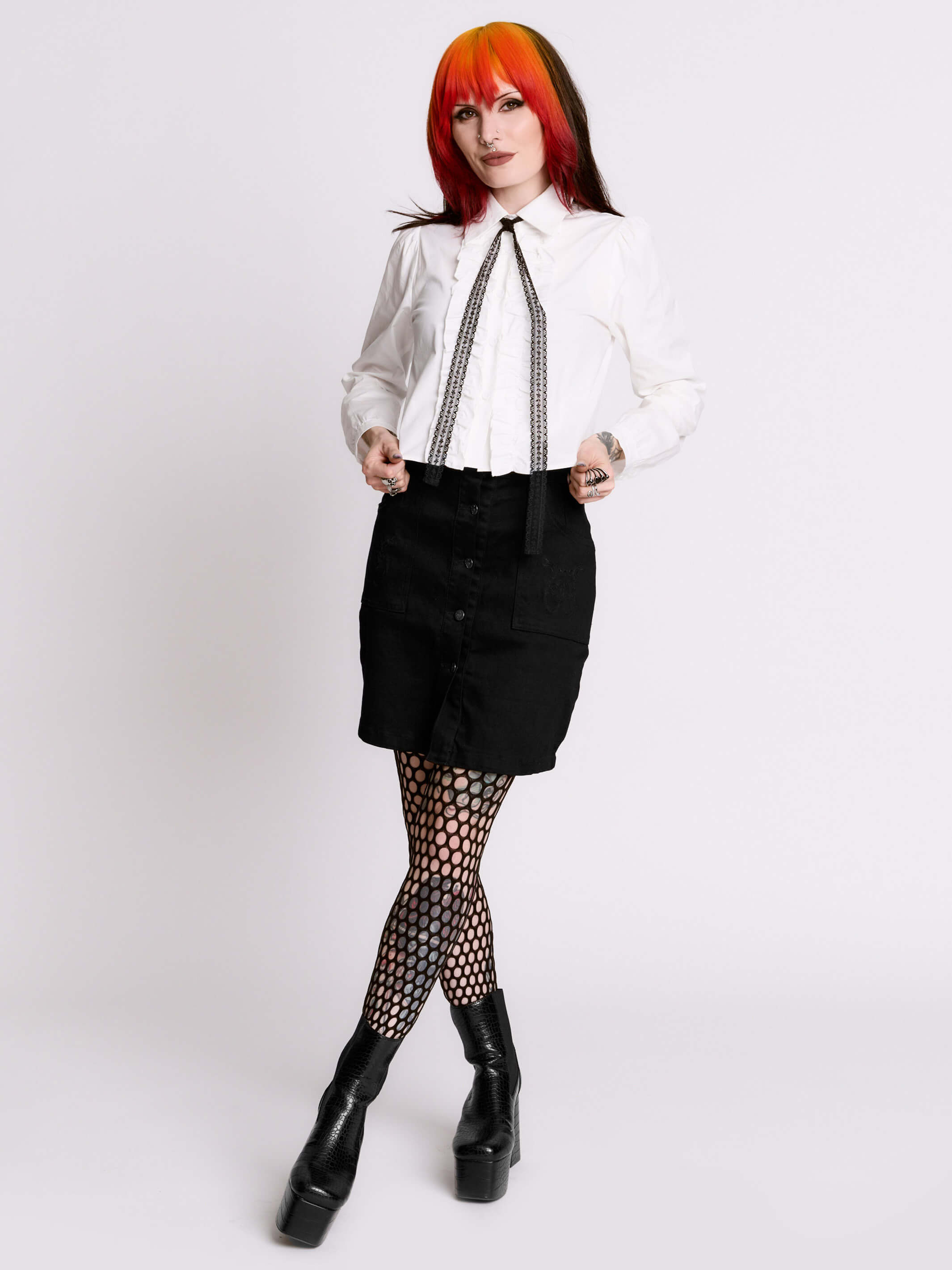 Cropped Ruffle Shirt