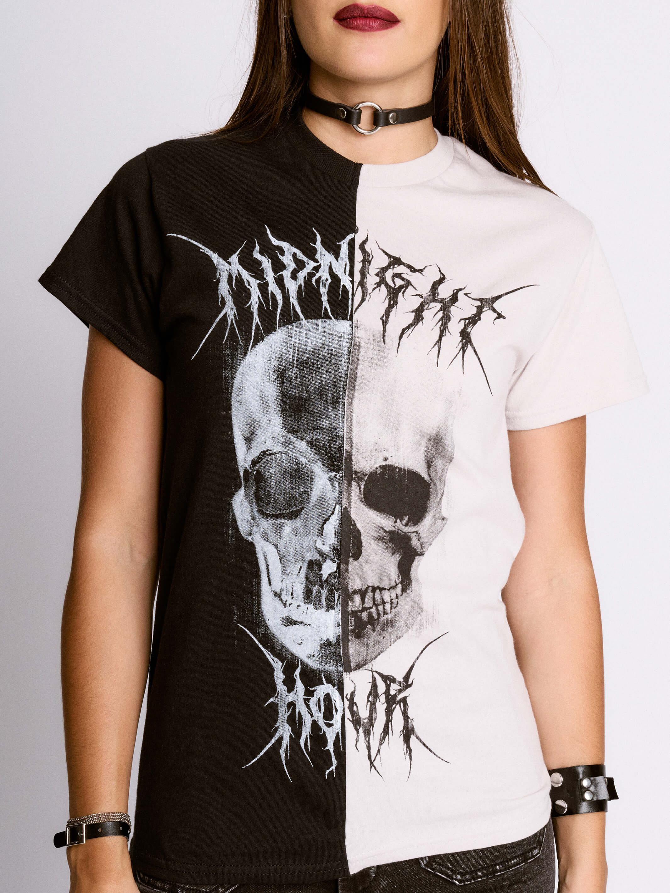 Split Skull T-Shirt – Midnight Hour - Main Image