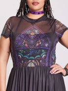 stained glass mesh dress