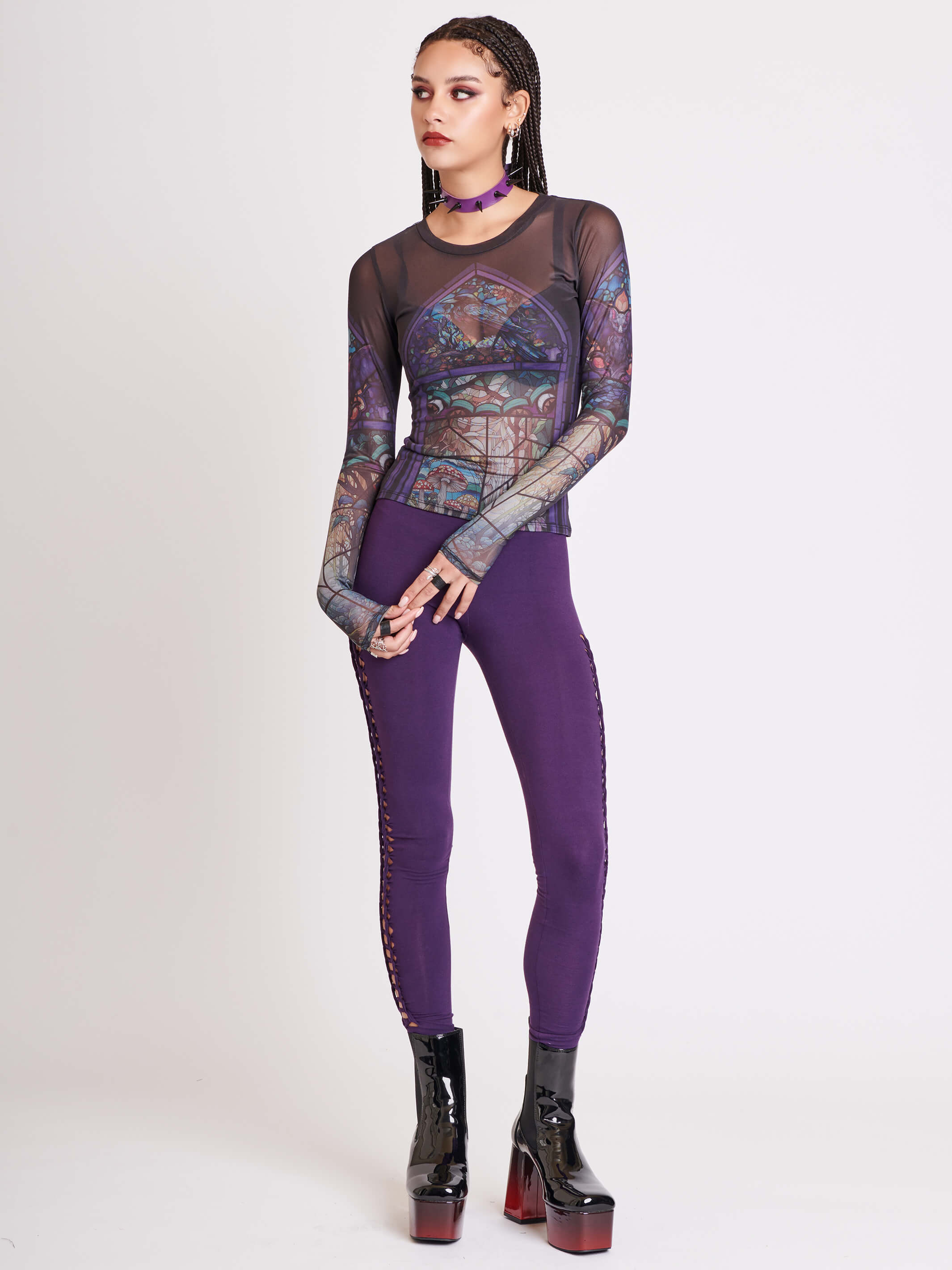 STAINED GLASS MESH TOP