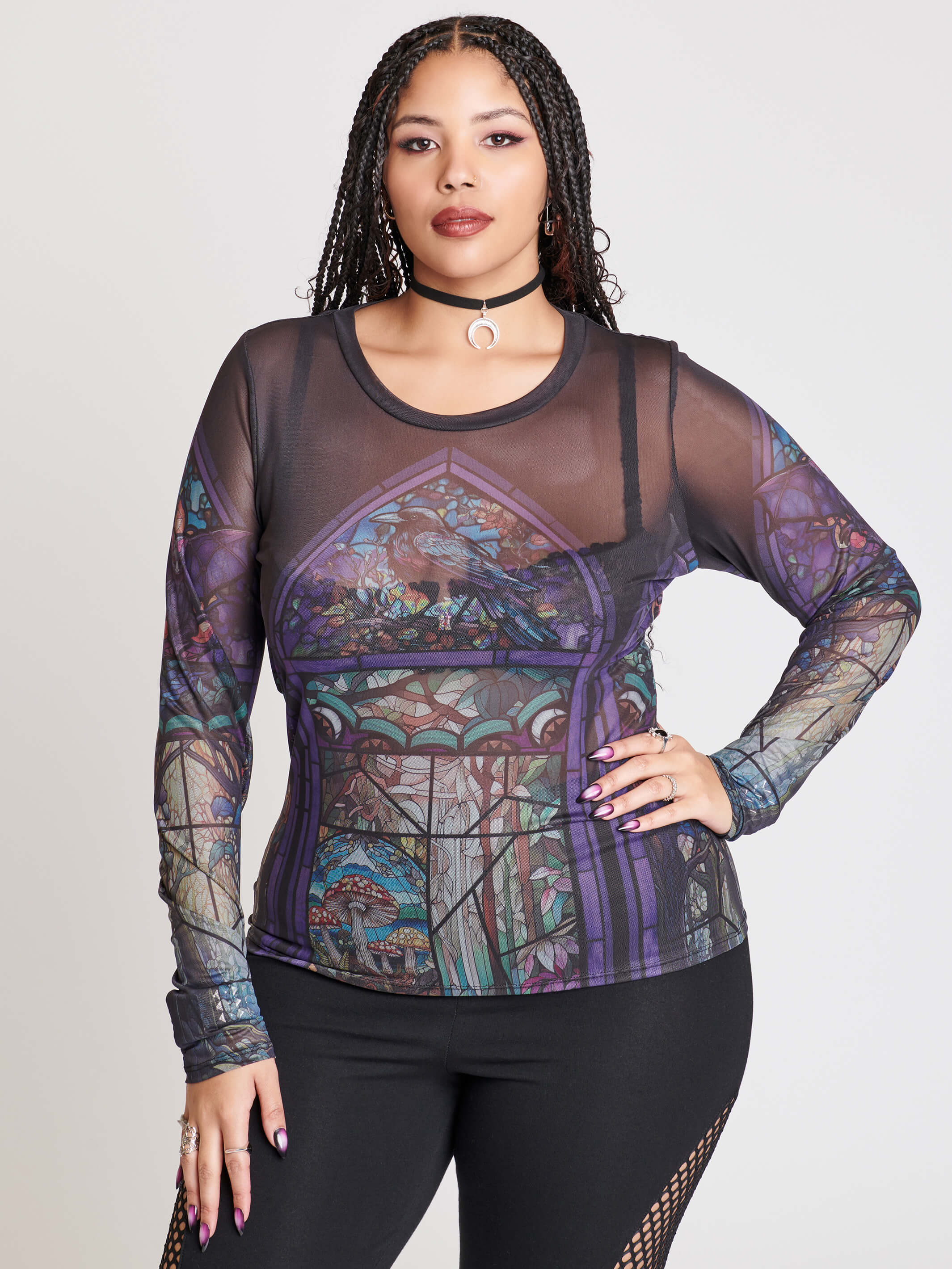STAINED GLASS MESH TOP