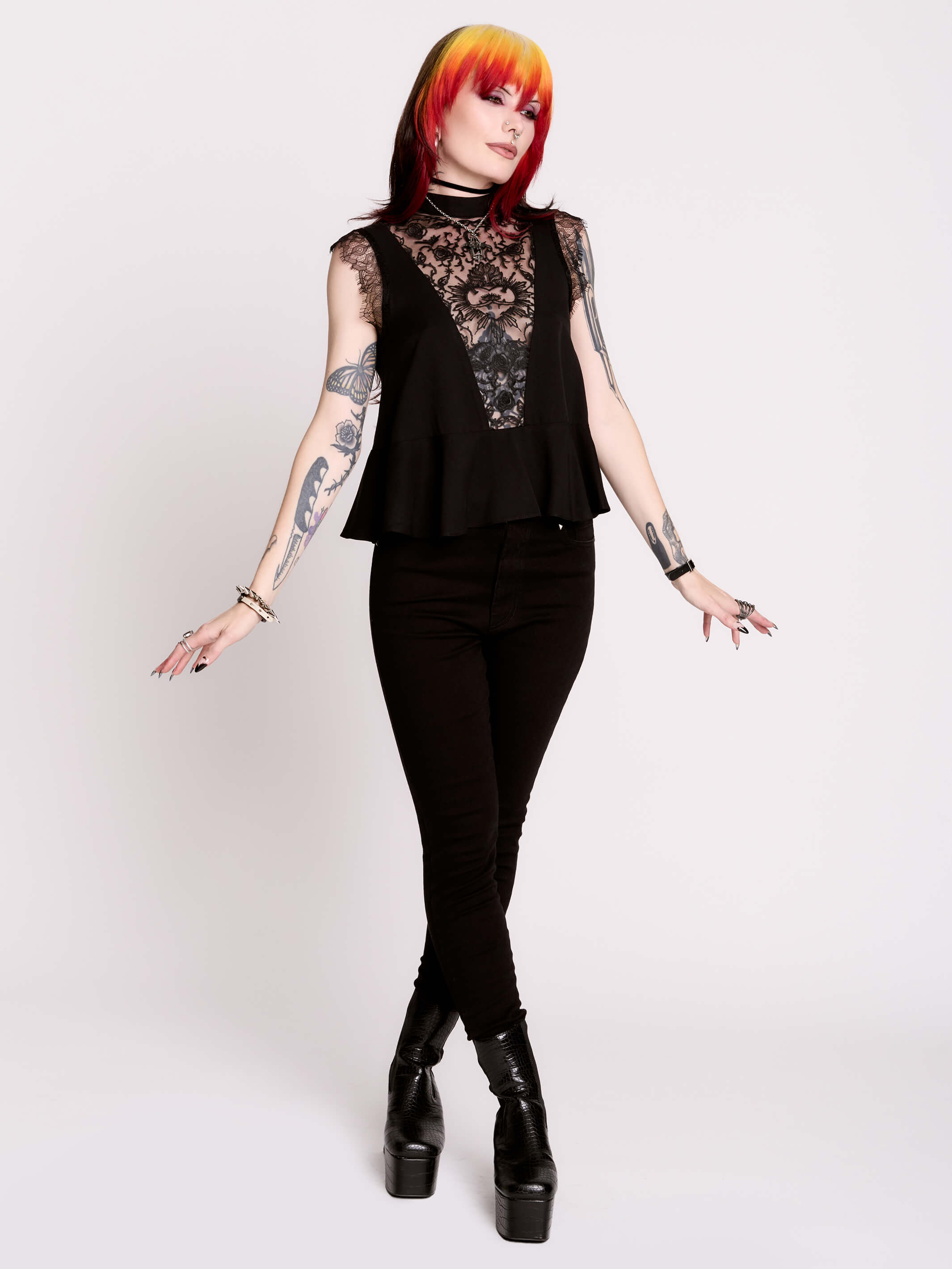 SACRED HEART VICTORIAN TOP