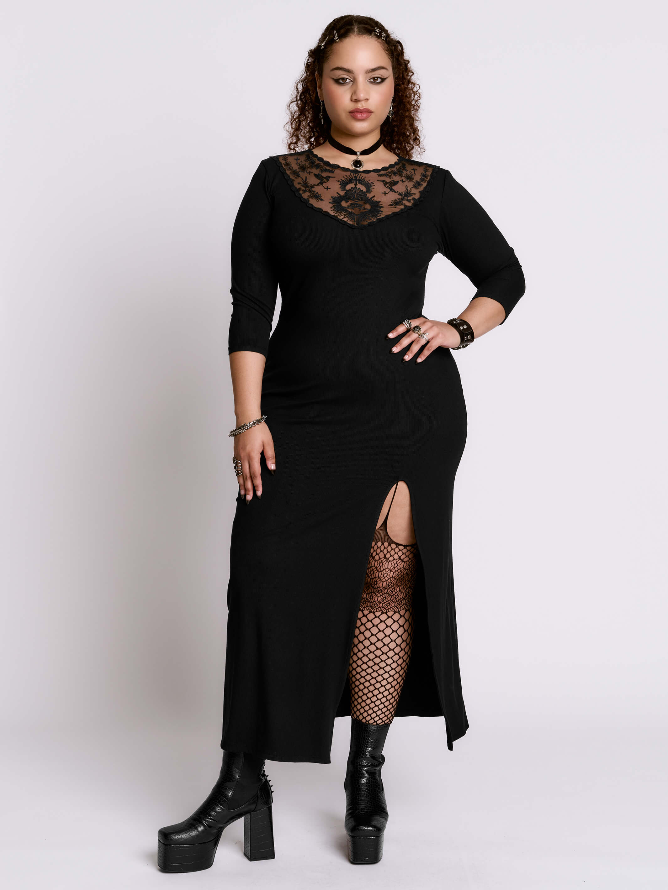 Sacred Heart Dress XL / Black