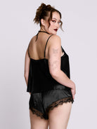 Satin Bat Lace PJ set