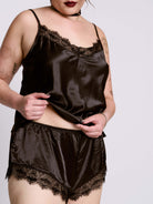 SATIN BAT LACE PJ SET