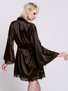 SATIN BAT LACE ROBE