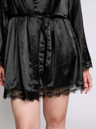Satin Bat Lace Robe