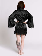 Satin Bat Lace Robe
