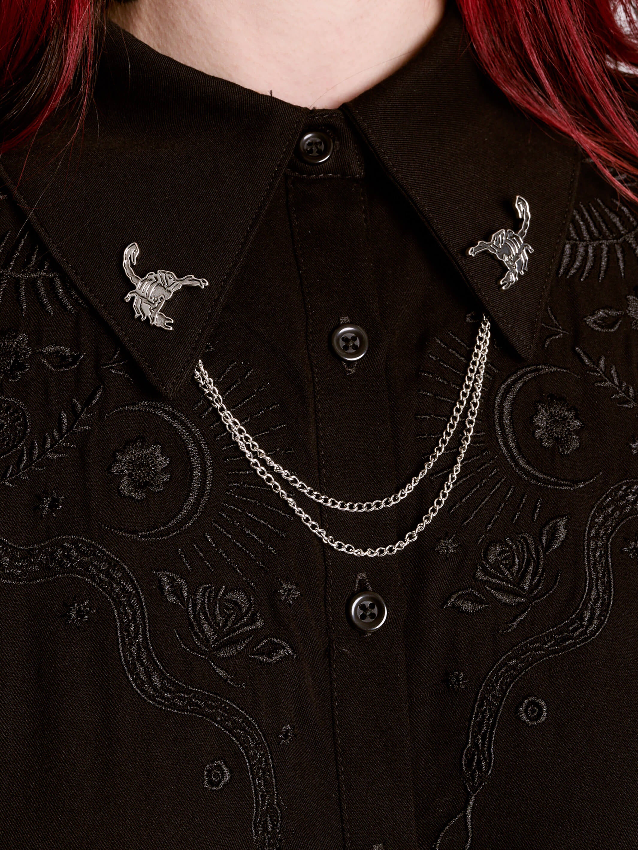 Scorpion Collar Chain Pin