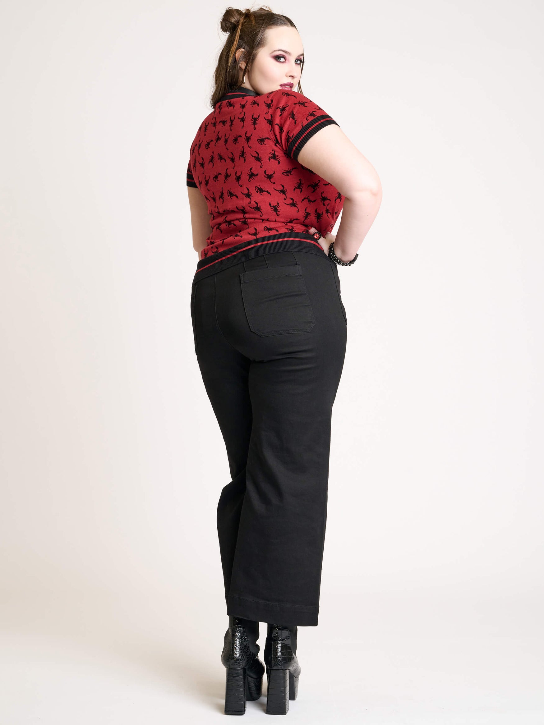 Sparkle Wide-Leg Crop Jeans main image 0