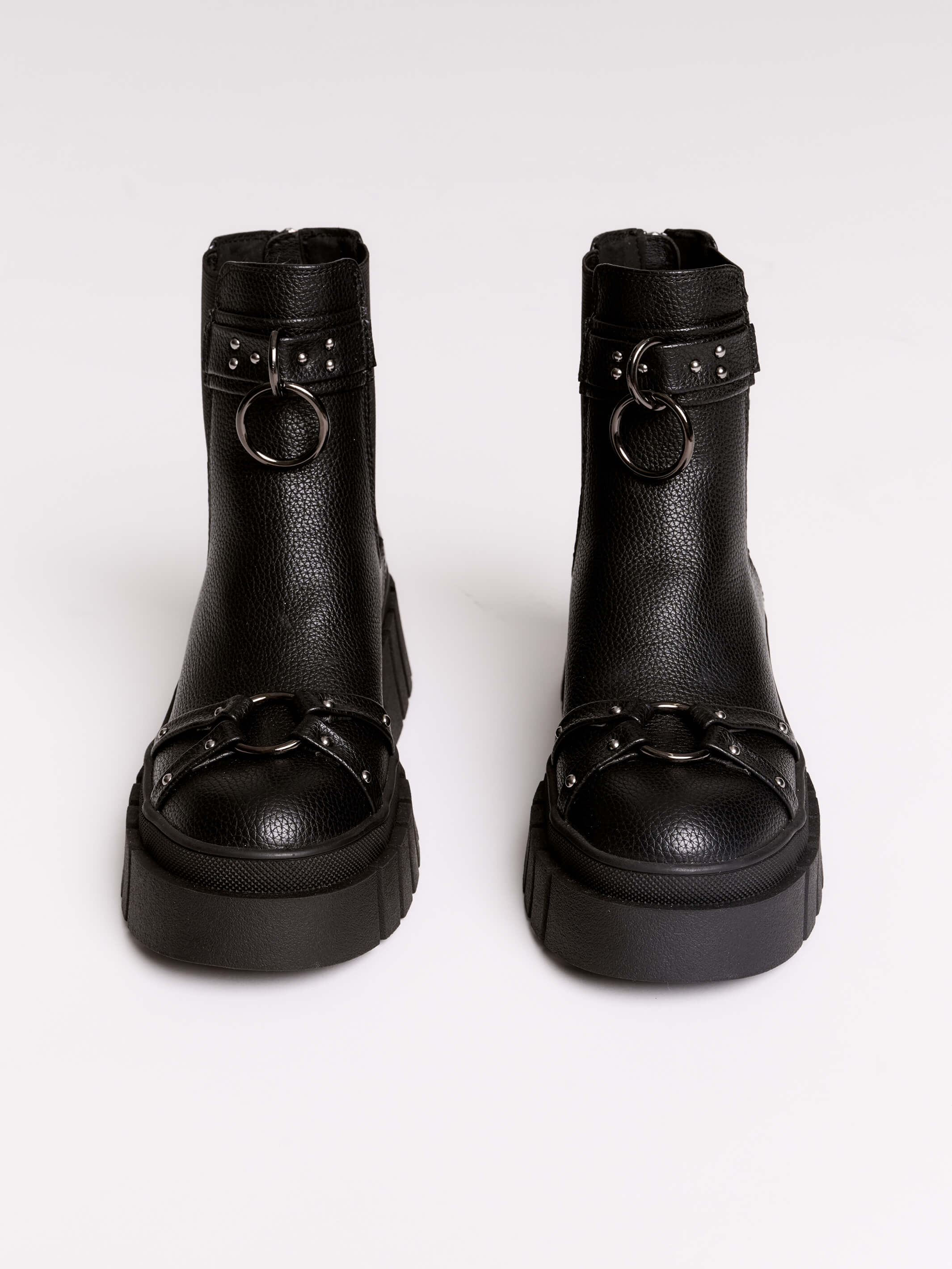 Harness Boots | Vegan Leather Goth Platforms – Midnight Hour
