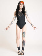 EMBROIDERED SNAKE SWIMSUIT