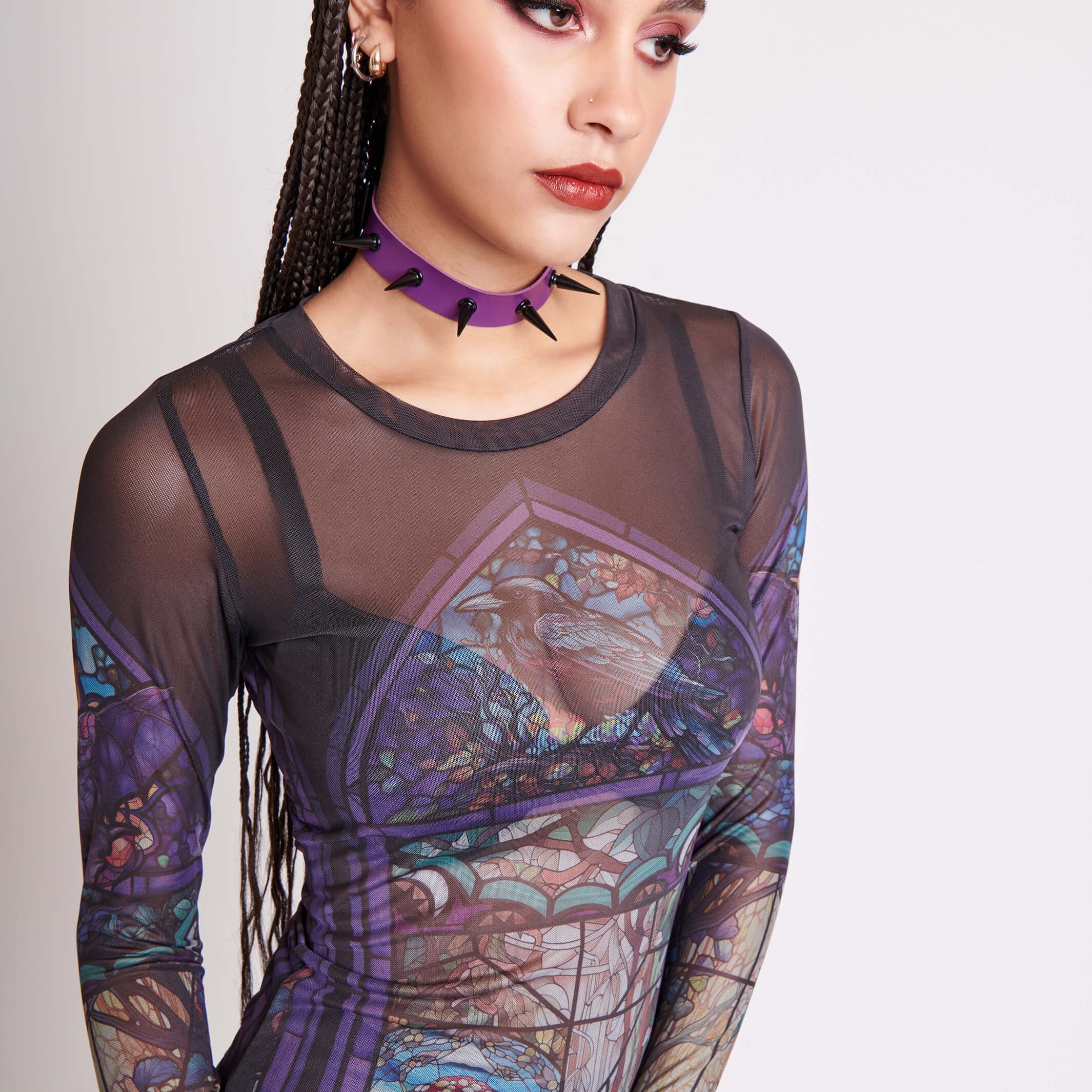 stained glass mesh top
