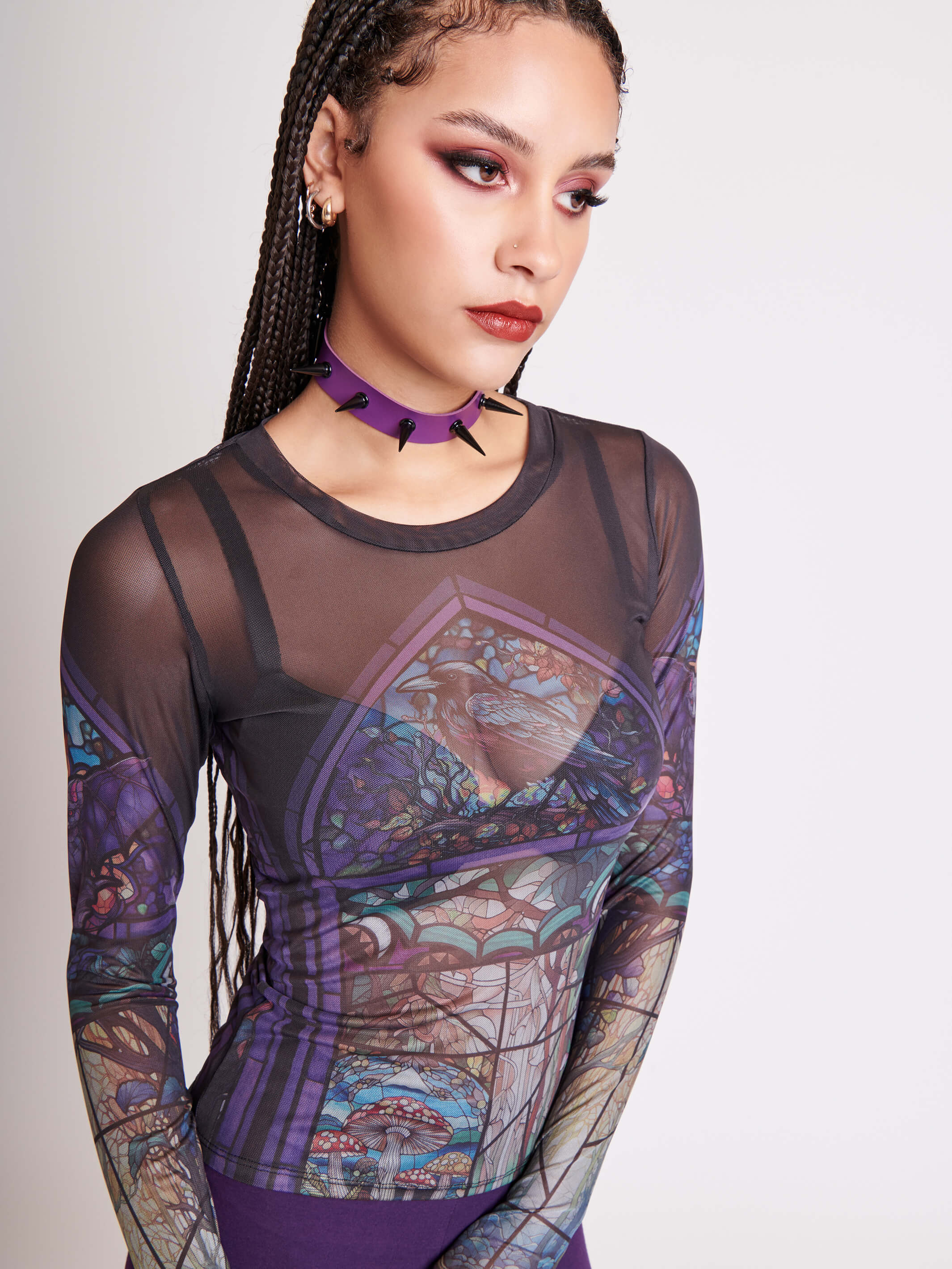 stained glass mesh top