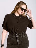 Studded Skull Button Shirt