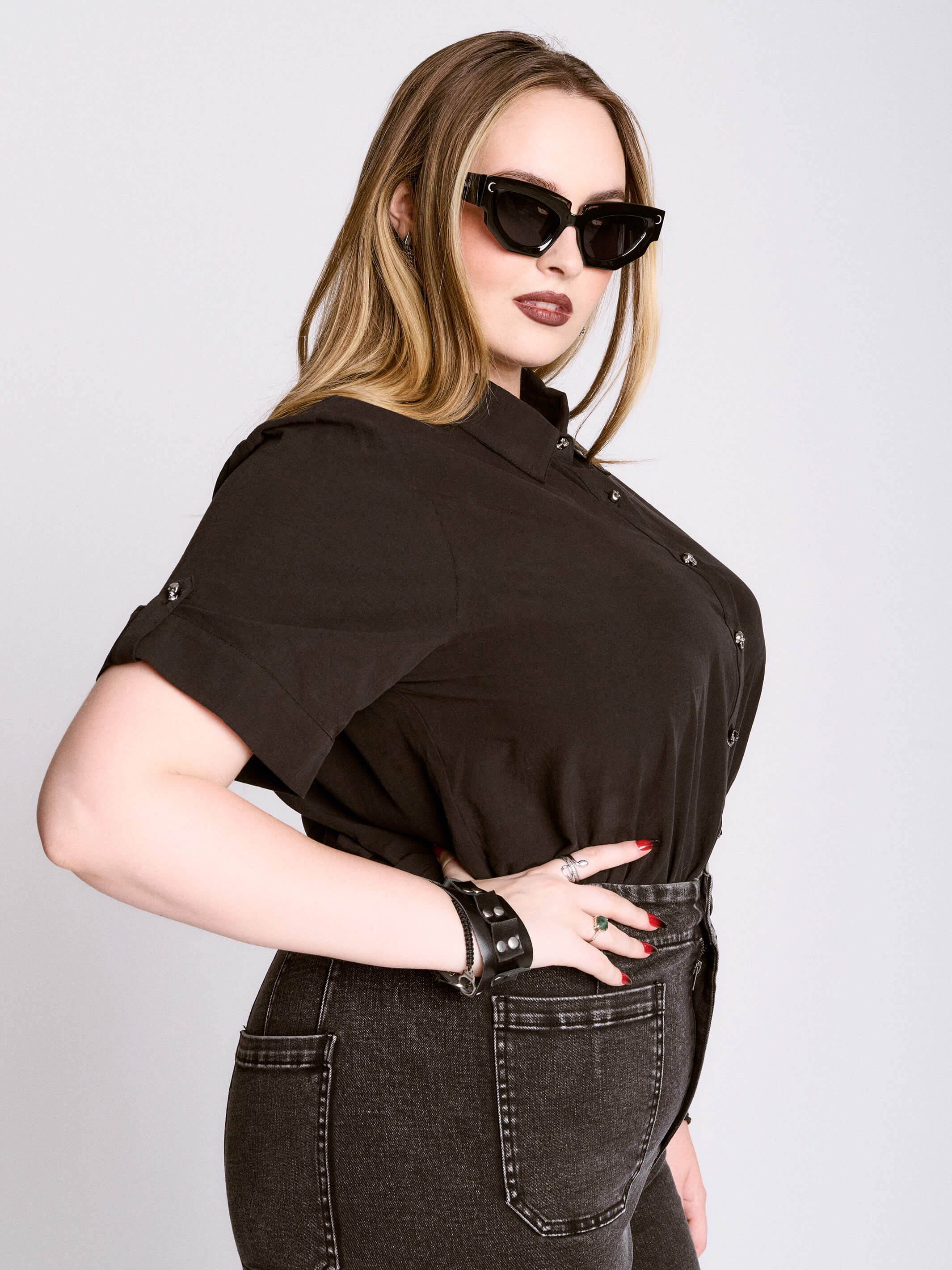 Skull Button Up Shirt – Midnight Hour