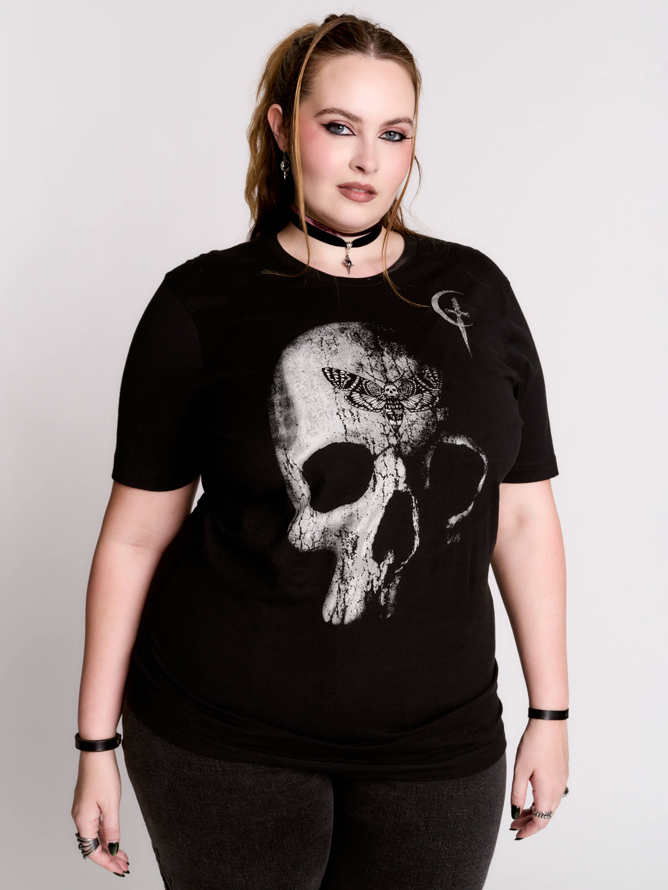 Obscurity T-Shirt – Black Skull Graphic Goth Tee by Midnight Hour