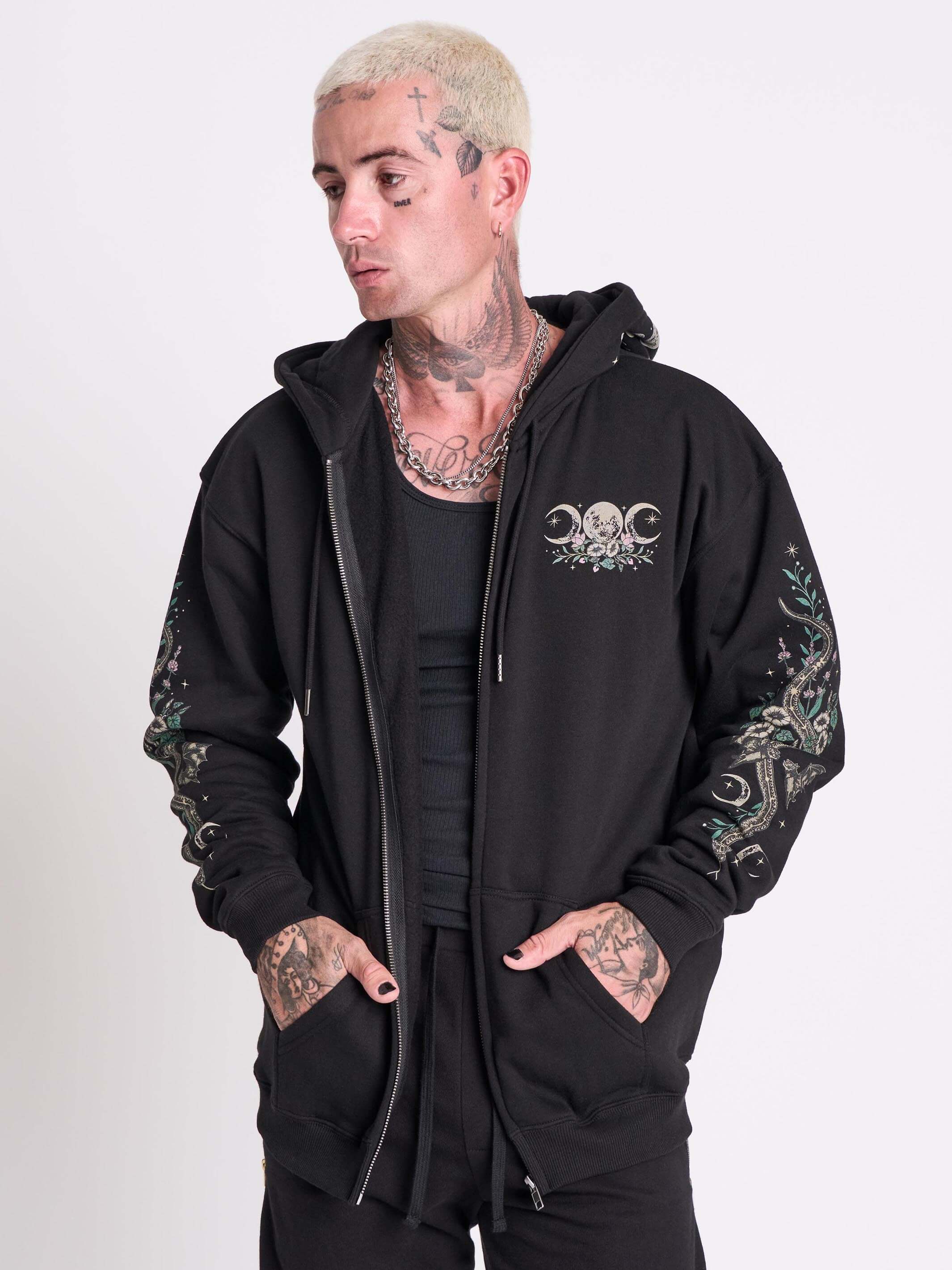 Moon Phase Garden Hoodie – Midnight Hour