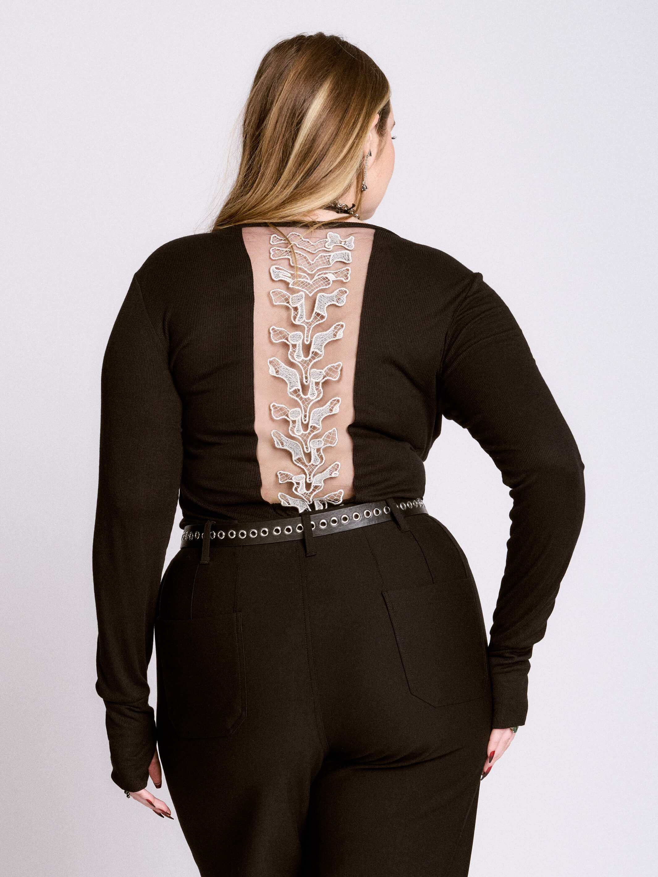 Long Sleeve Spine Top – Midnight Hour