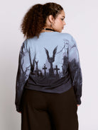 spooky cemetery sweater