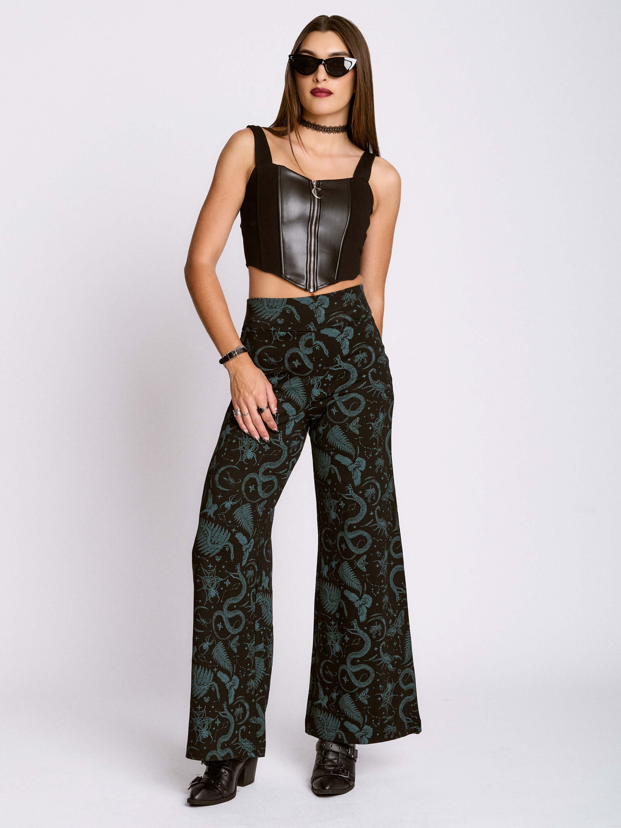 Swamp Life Palazzo Pants | High Waist, Wide-Leg Swamp Print Pants