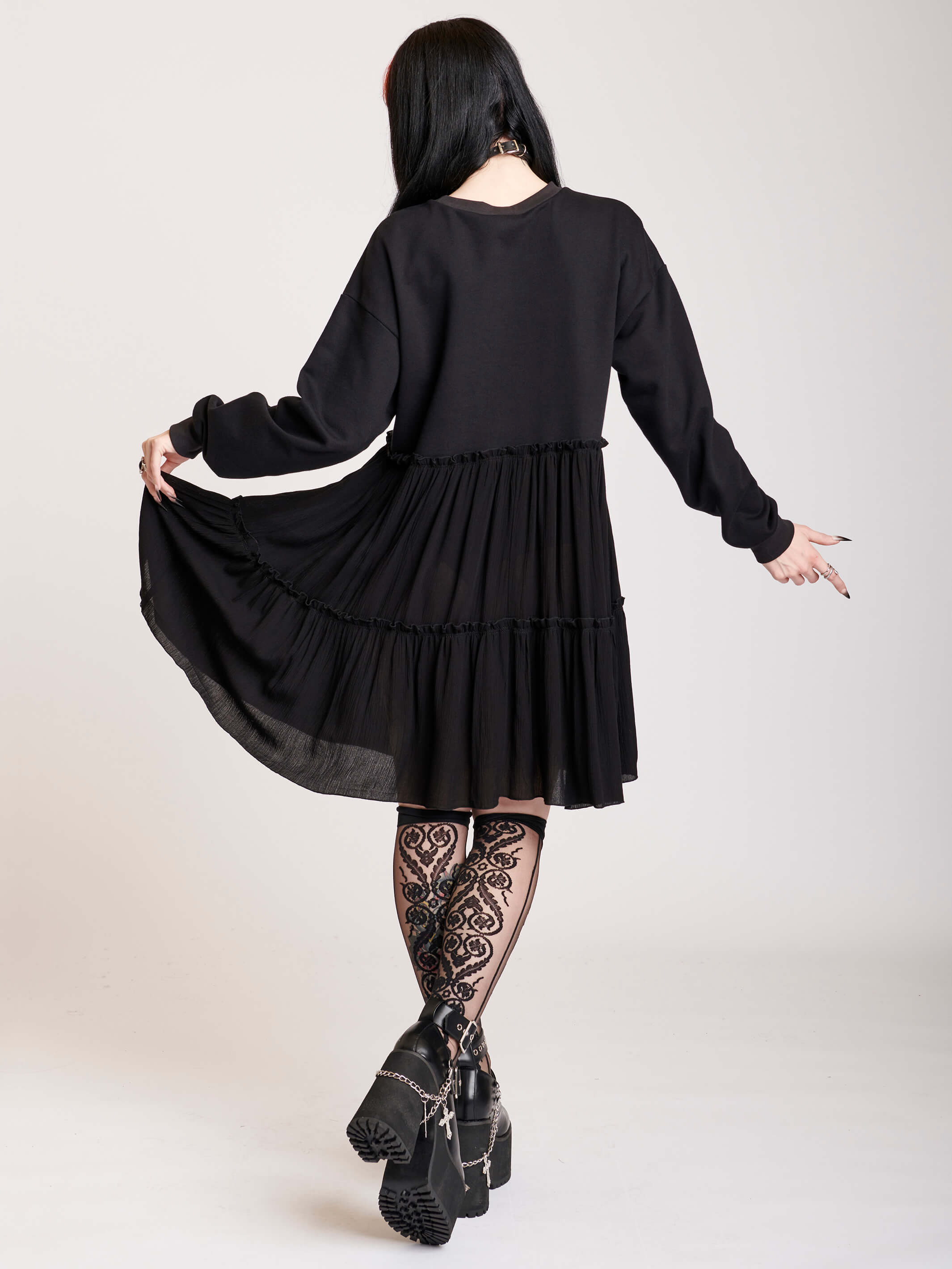 Sweatshirt baby doll dress