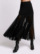 Swiss Dot Godet Skirt