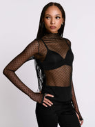 Swiss Dot Mesh Top
