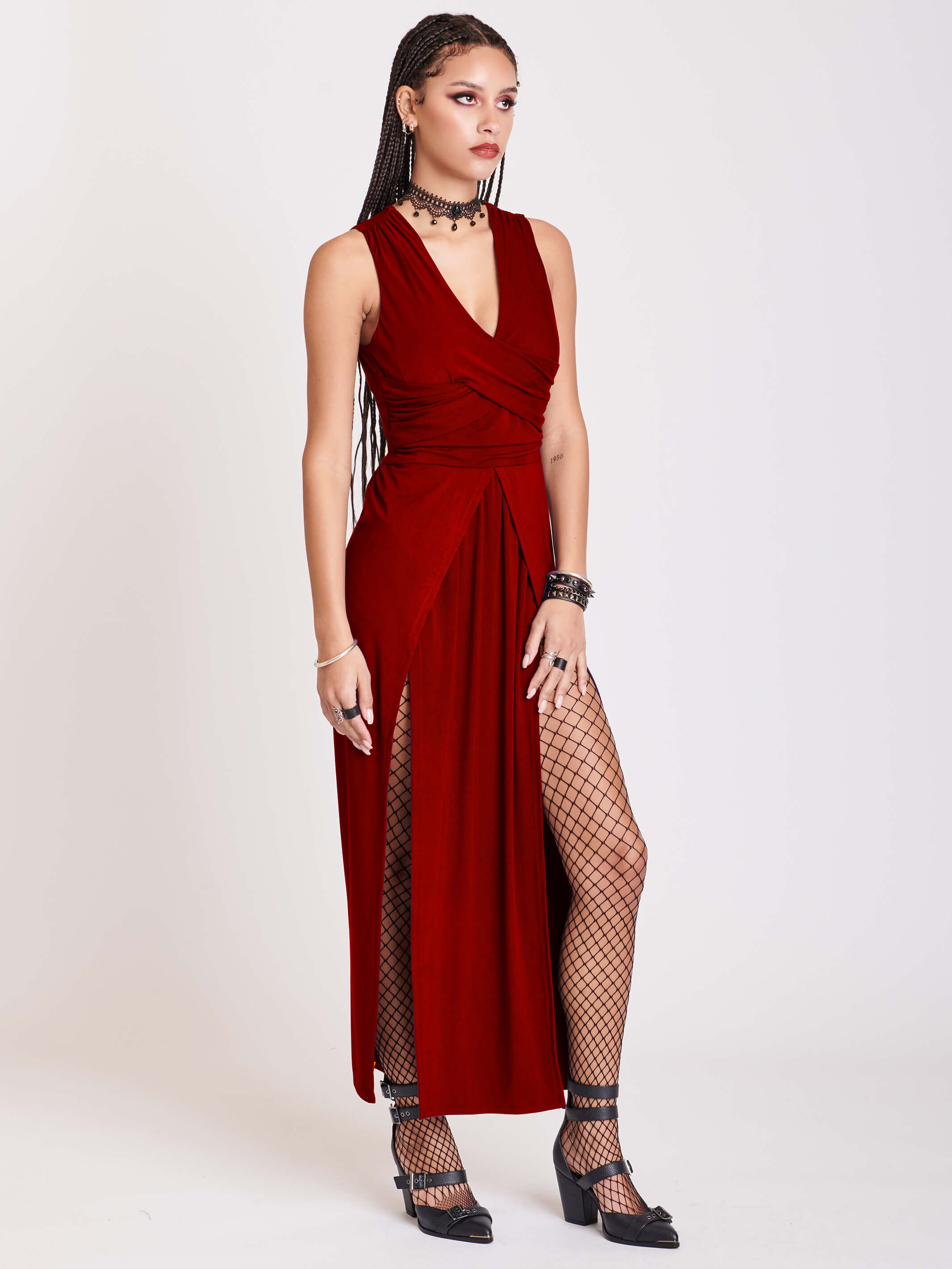 Scarlet Twist Dress – Midnight Hour