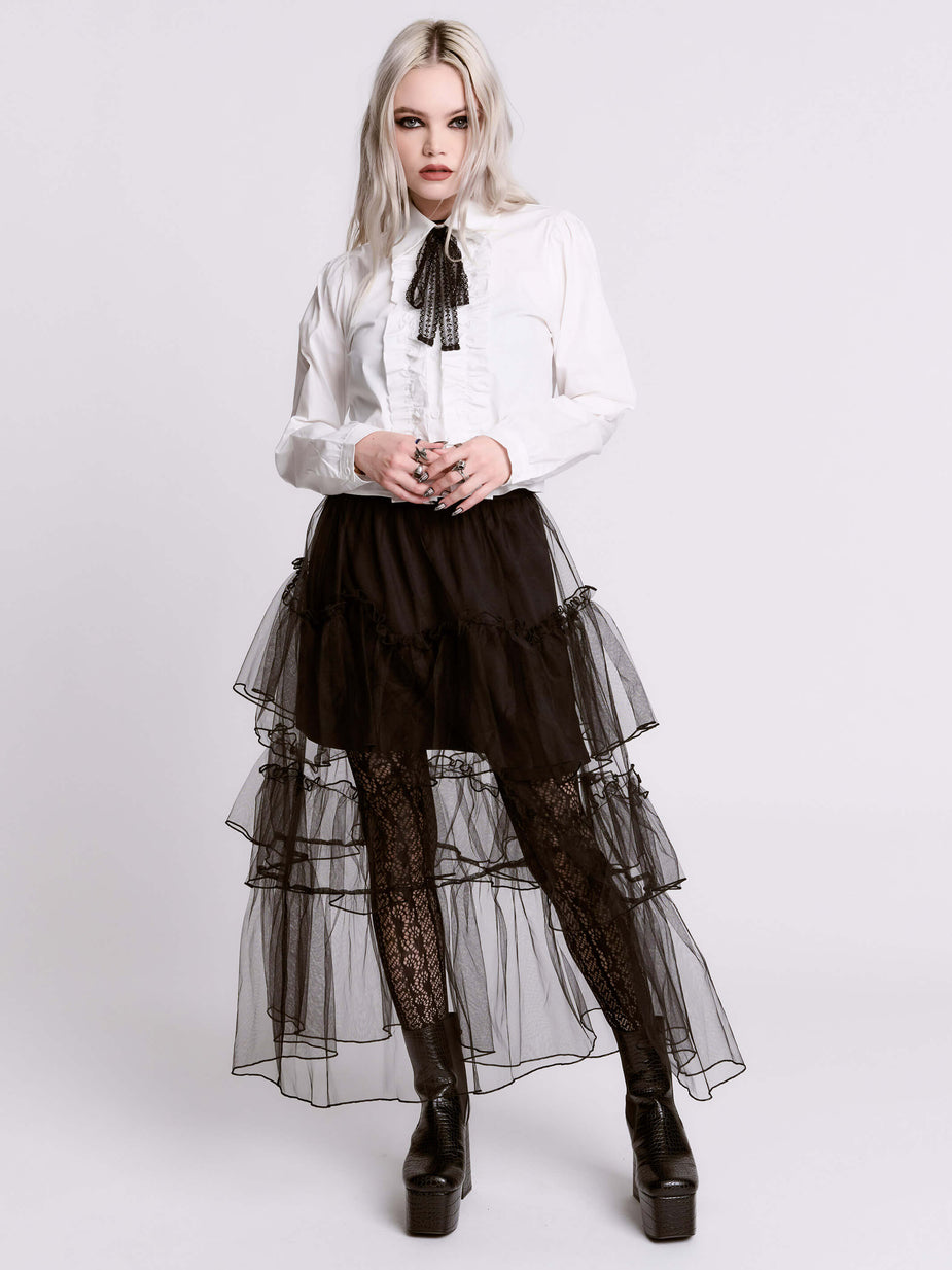 Gothic Clothing Cheap Alt Clothing Sexy Punk Black T-Shirts With Sheer  Cross Fashion Alternative Clothes
