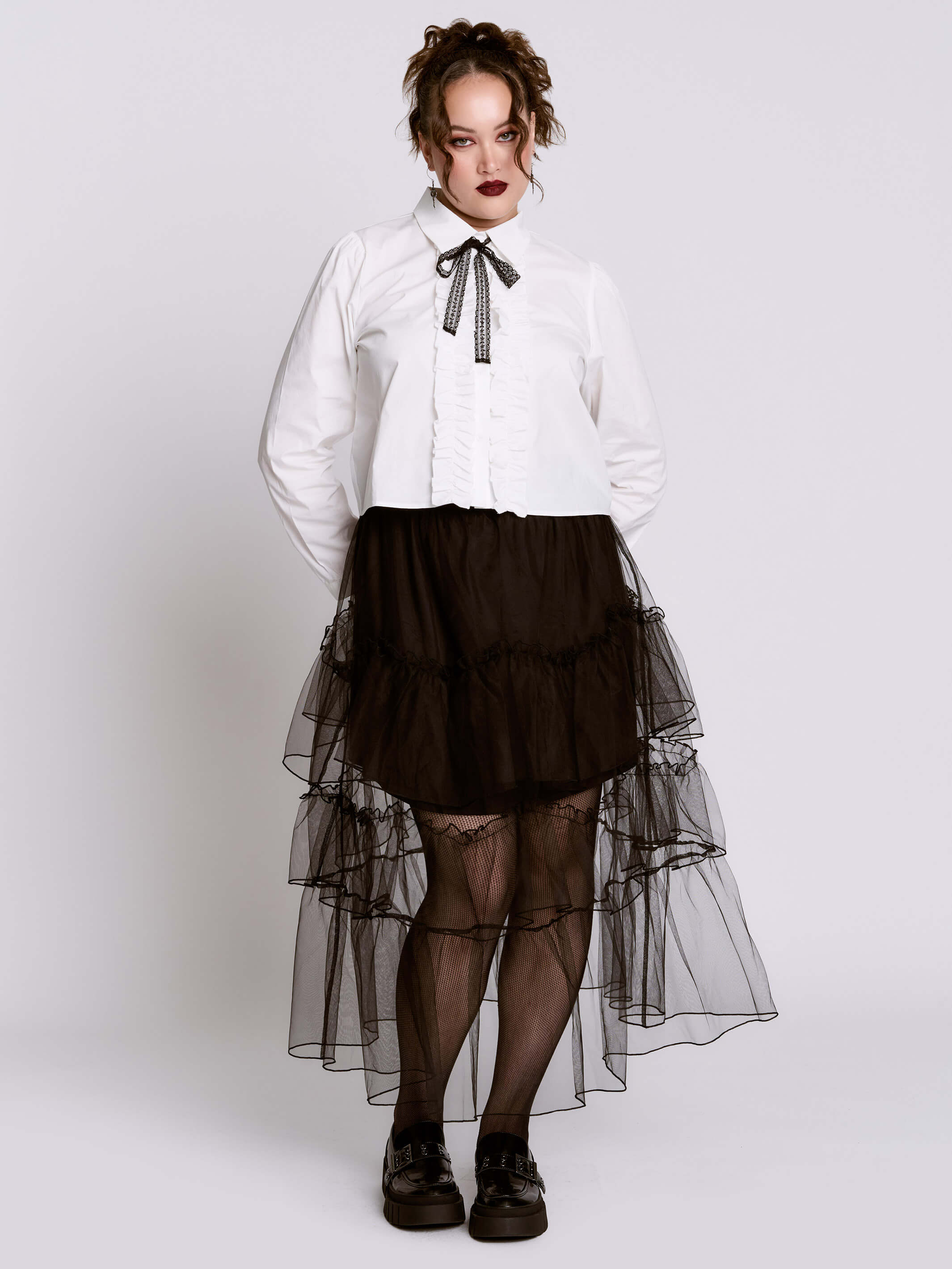 Tulle Ruffle Skirt – Midnight Hour