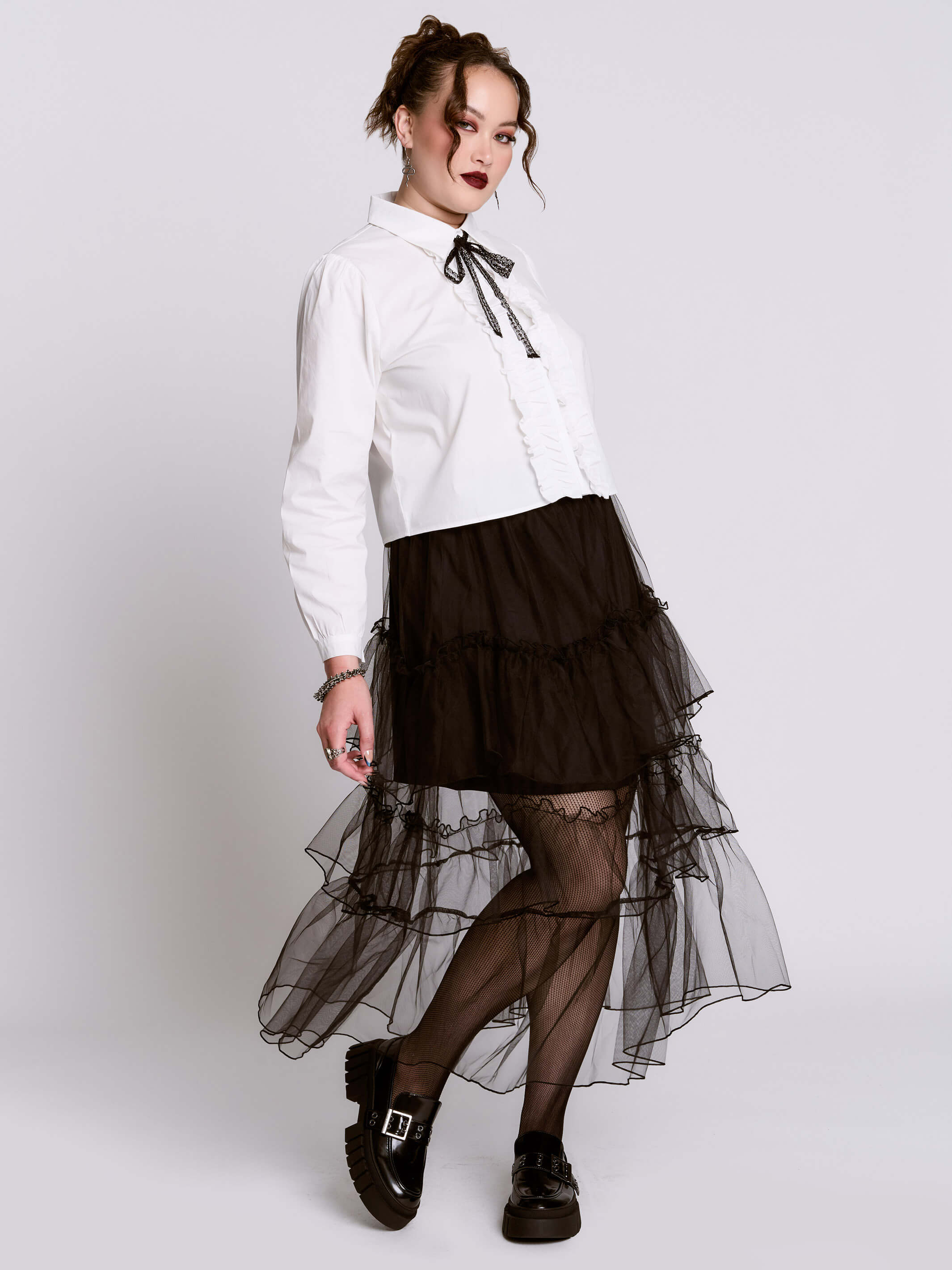 Tulle Ruffle Skirt – Midnight Hour