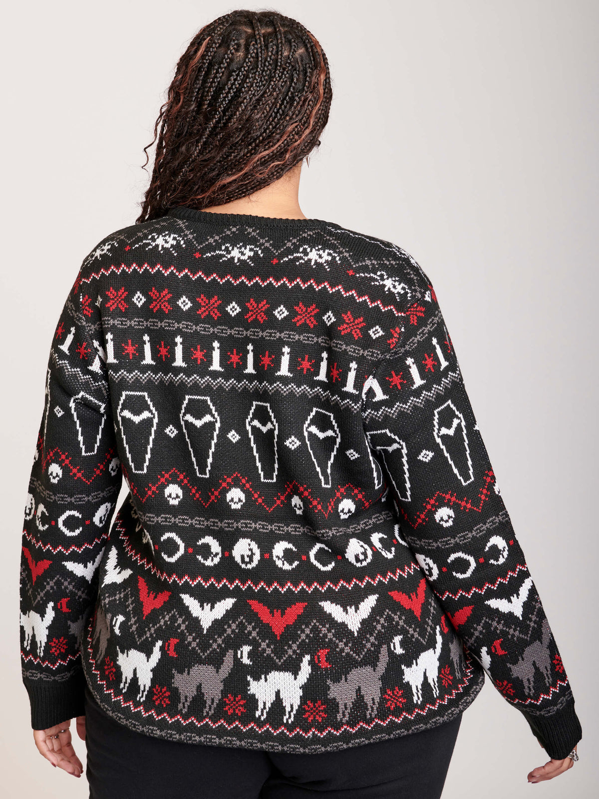 christmas sweater with cats, cats and moon phase