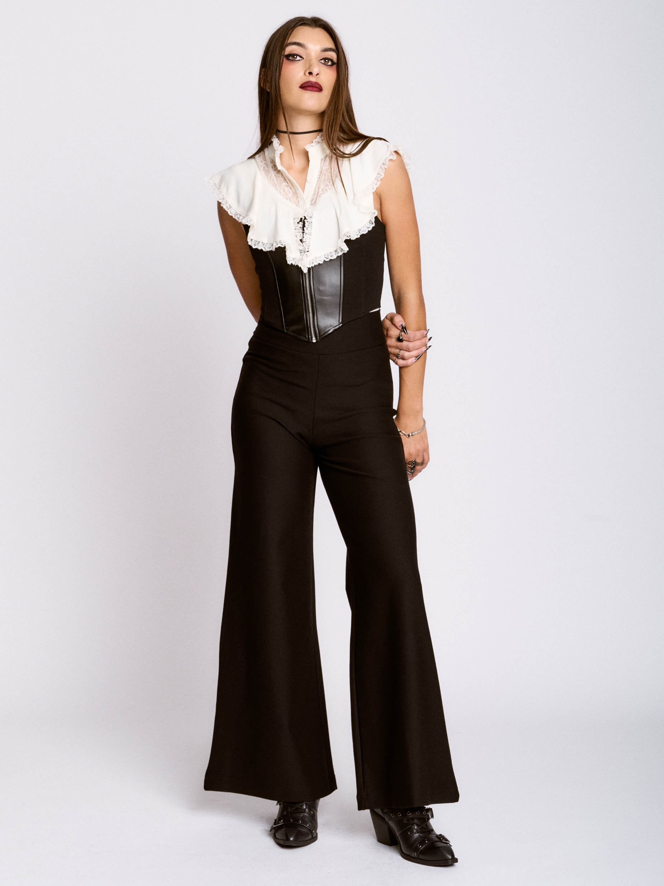 Black High-Waisted Ponte Flare Pants (Short & Long Inseams) Shop
