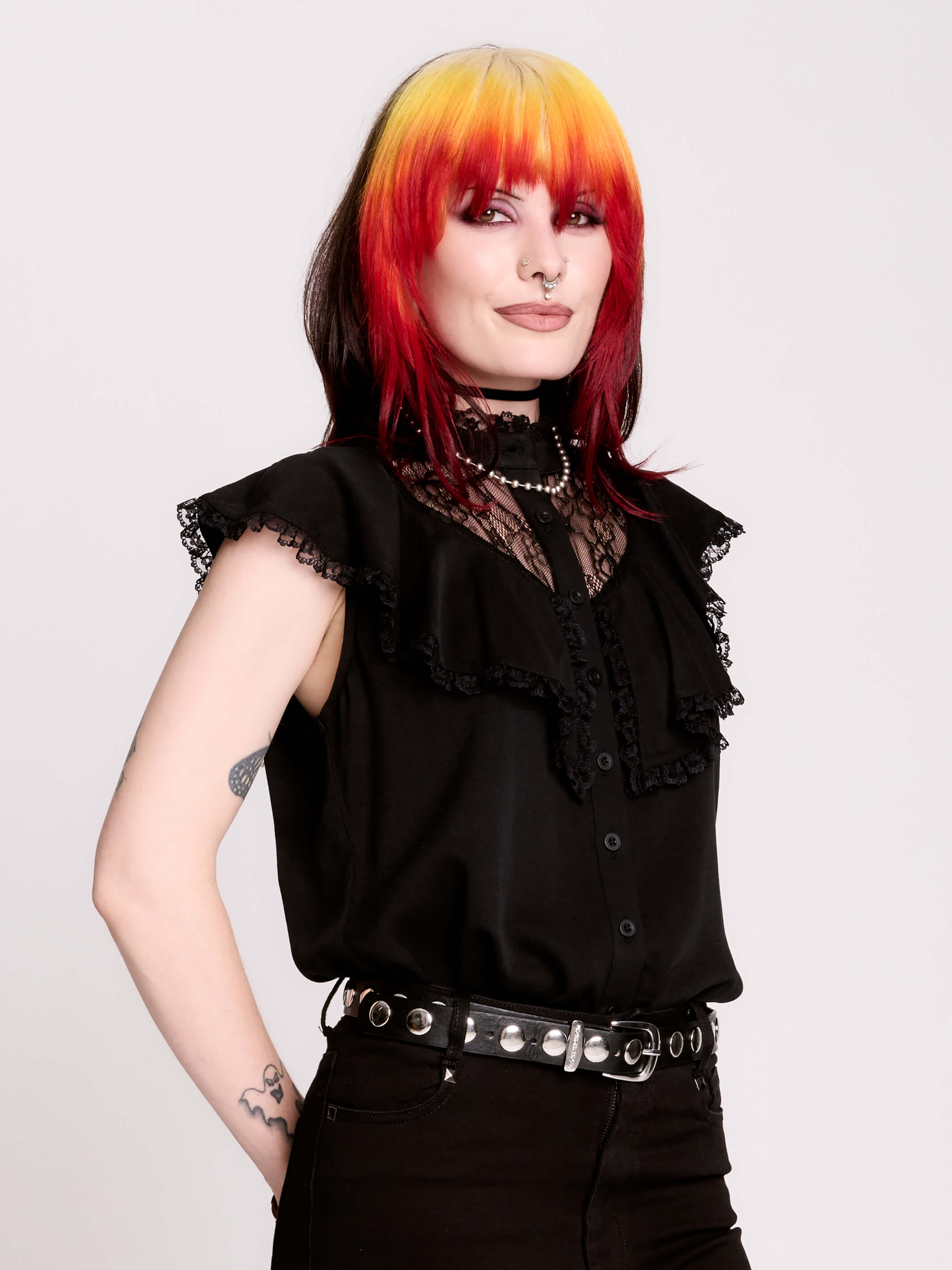 Black Victorian Lace Blouse by Midnight Hour – Romantic Goth