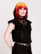 BLACK VICTORIAN LACE BLOUSE