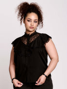 BLACK VICTORIAN LACE BLOUSE