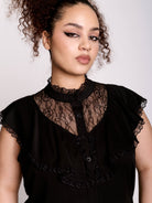 BLACK VICTORIAN LACE BLOUSE