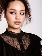 BLACK VICTORIAN LACE BLOUSE
