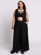 WIDE LEG CORPORATE GOTH TROUSERS