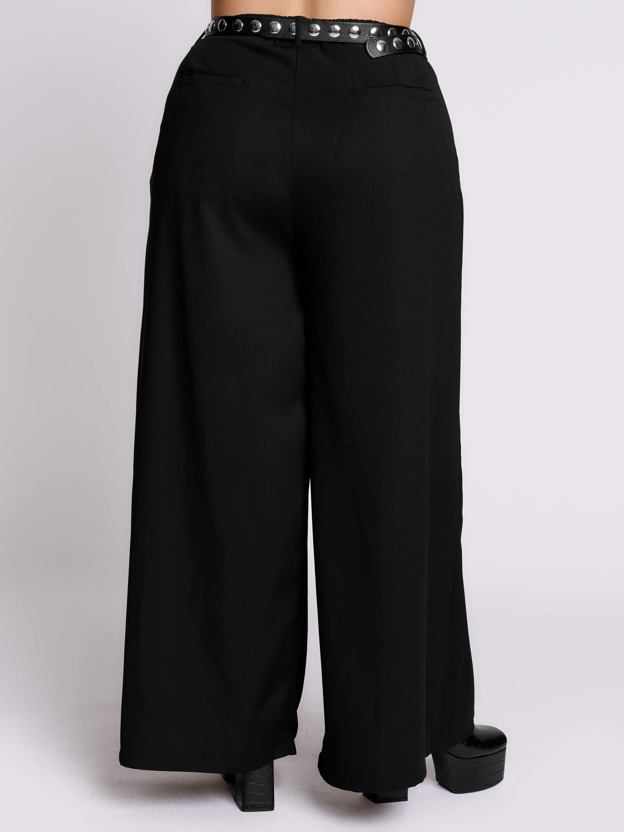 Wide Leg Corporate Goth Trouser – Midnight Hour