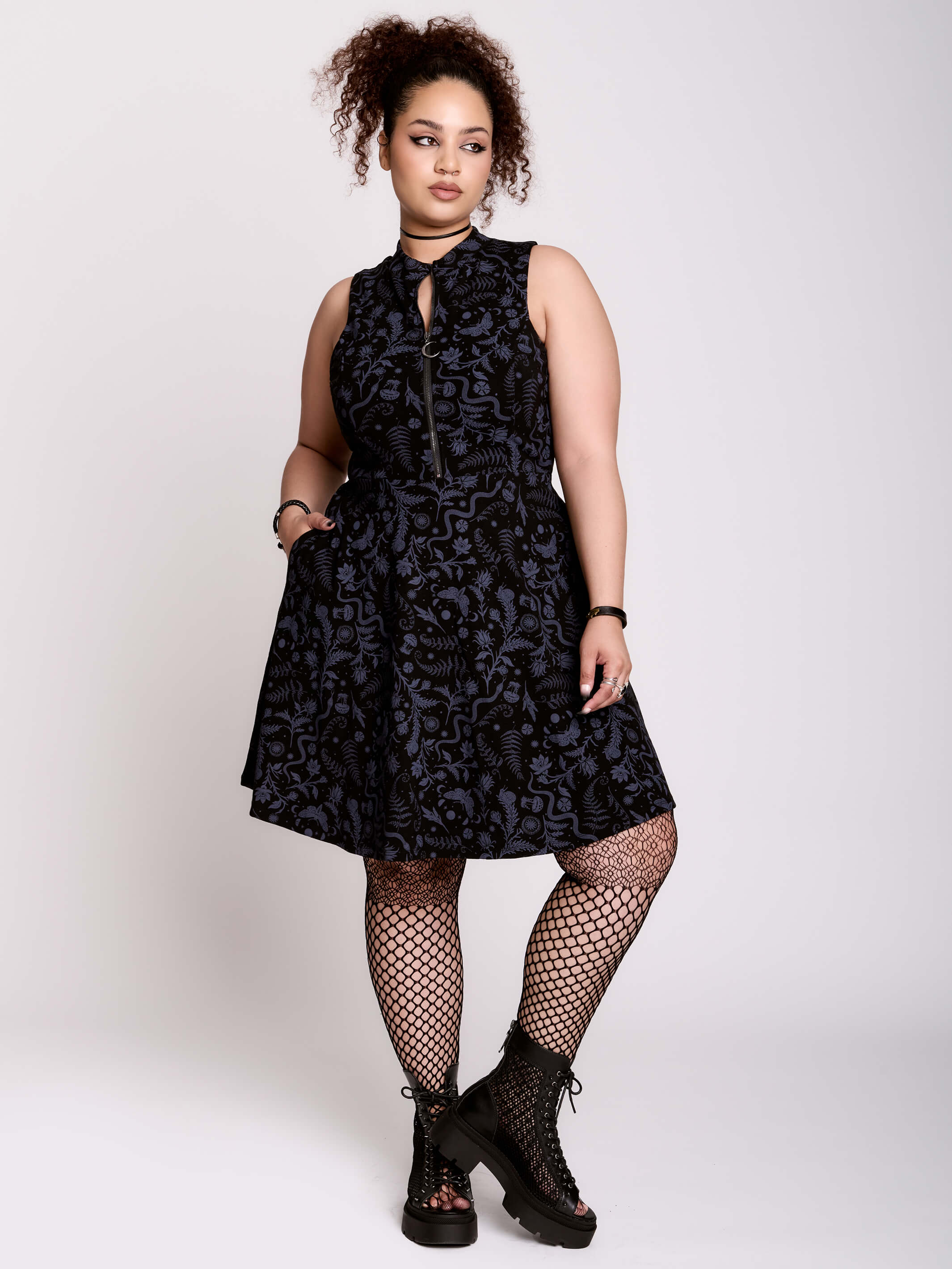 WITCHING HOUR ZIP UP DRESS