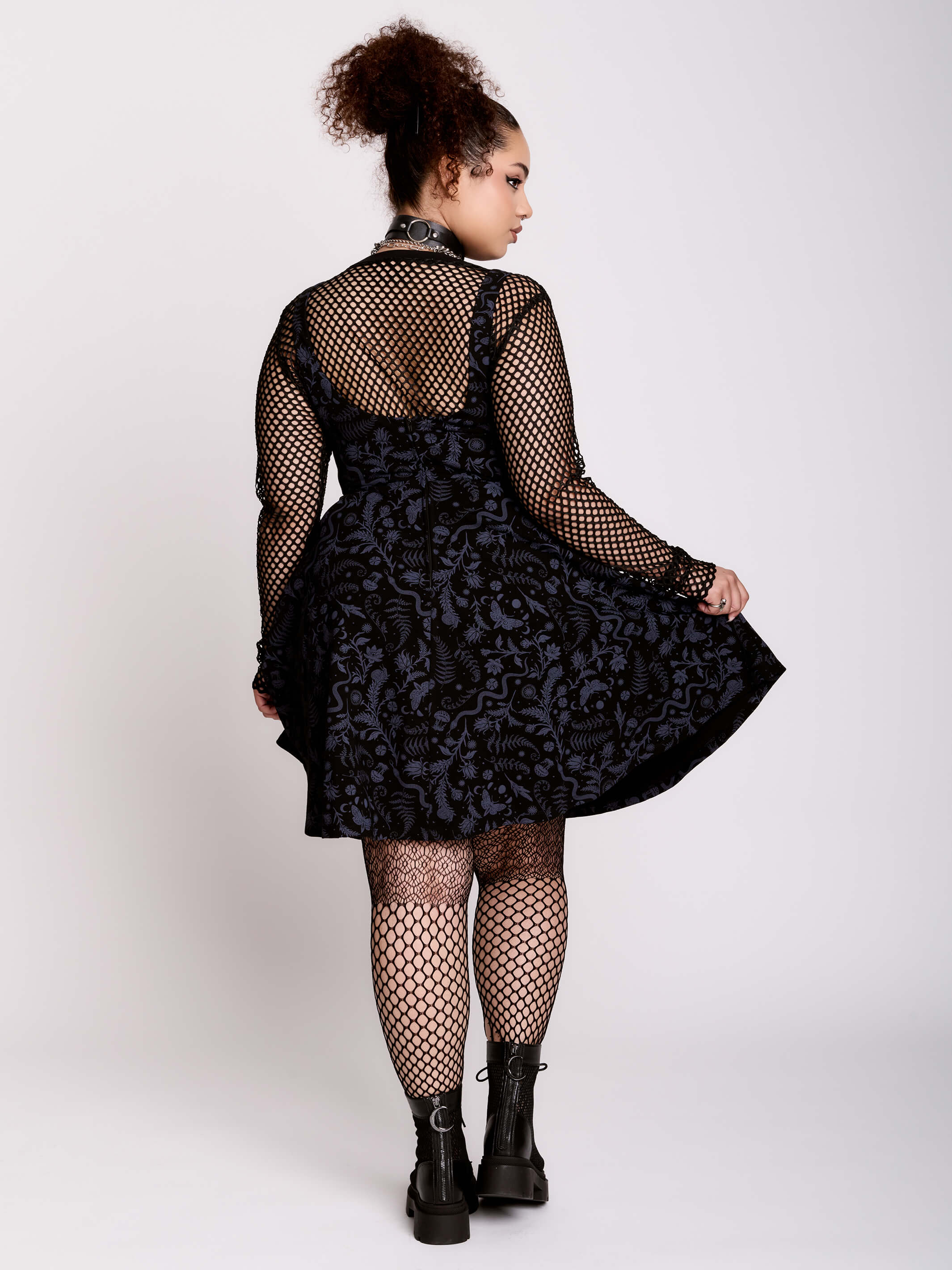 Witching Hour Pinafore Dress by midnight Hour Corporate Goth, Pockets, Plus Sizes 4XL / Witching Witching Hour Pinafore Dress by midnight Hour Corporate Goth, Pockets, Plus Sizes 4XL / Witching